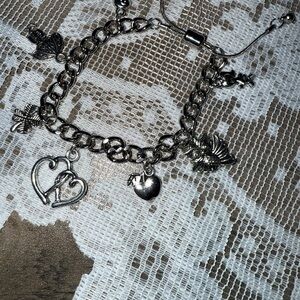 Handmade Beautiful “Teacher Appreciation” Silver Charm Bracelet